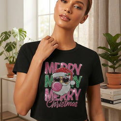 Girly Pop Santa Crop Top