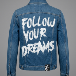 Follow Your Dreams Blue Denim Jacket