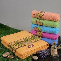 Towel Style 2 Brown Green Floral