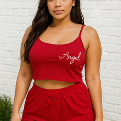 Angel Crop Top And Shorts