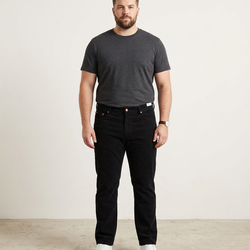 NP-705 Men Black Plus Size Long Pants