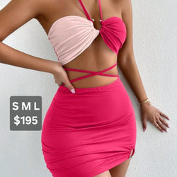 2 Pc Pink Shades Suit
