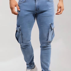 MJP 3326  Pre Wash Long Cargo Men Pants