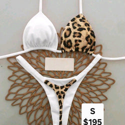 A White Leopard 2 pc Bikini