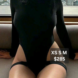 Black Onesie with Attached Leg Band