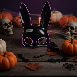 Black and Purple LED Bunny Eye Mask
