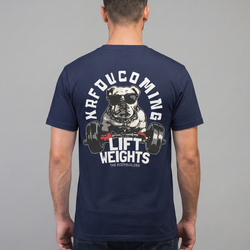 Lift Weights Power Pup Men Tee Shirt
