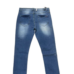 1813- Men Navy Pre Wash Distress Jeans