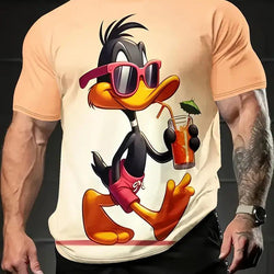 A Nick's Brand Vacation Duck Graphic Art Tee Shirt