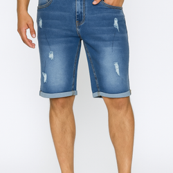 SH-8547 Men Light Blue 3/4 Jeans