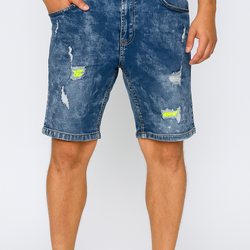 C5115- Men White Clouds Style 3/4 Jeans