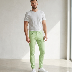 TS-7421 Men Stretch Colour Pants