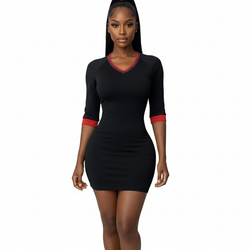 Rainbow Stripe Long Sleeve dress