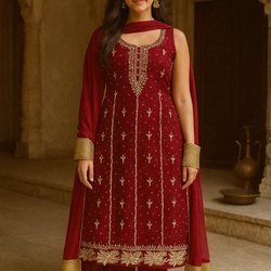 Rhinestone Vine Ladies Shalwar Indian Wear 5001