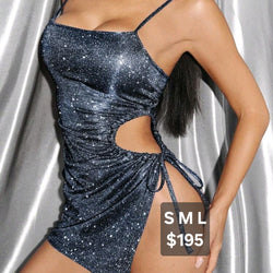 Sexy Party Open Leg Shimmer Dress