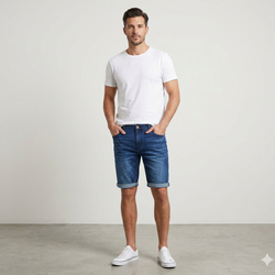 PF-1478 Men Blue 3/4 Jeans