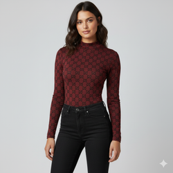 Shimmer Mesh Long Sleeve Onesie