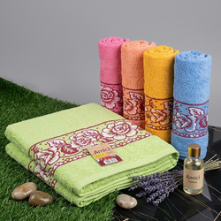 Towel Style 4 Red White Floral