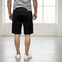 NP-735 Men Black 3/4 Cargo Pants