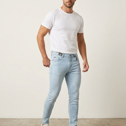 MJP-6409 Men Plain Long Jeans