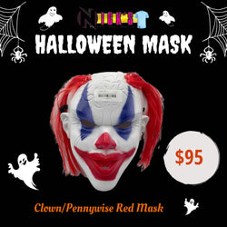Movie Clown Pennywise Mask with Hair
