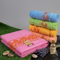 Towels Style 3 Orange White Floral