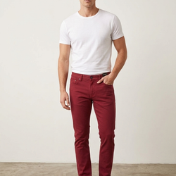 TS-9961 Men Long Burgundy Pants