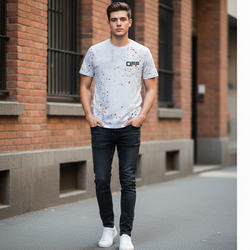 Off-White Paint Splash T Shirt
