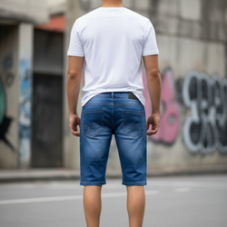 PF-1462 Men Distressed 3/4 Jeans