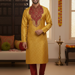 Boys/Men Kurtas Brown Shades