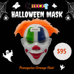 Movie Clown Pennywise Mask with Hair