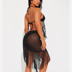 Mesh /Shredded Wrap Skirt