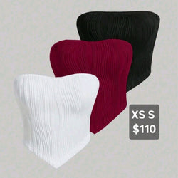 Asymmetrical Hem V front Crop Tube Top