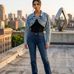 Fashion Nova Medium Wash Jacket