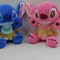 Small Stitch or Angel with Hula Skirt and Necklace Plush Teddies