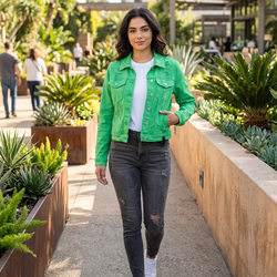 Tesoro Green Denim Jacket