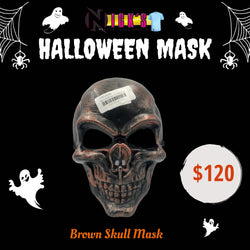 Blended Brown and Black Skull Mask