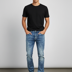 4702- Men Hyper Blue Pre Wash Jeans