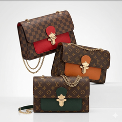Louis Vuitton Side Bag with Gold Chain 1698