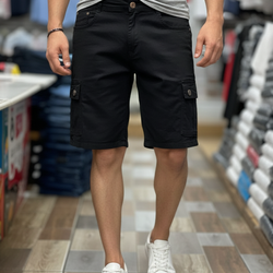 NP-735 Men Black 3/4 Cargo Pants